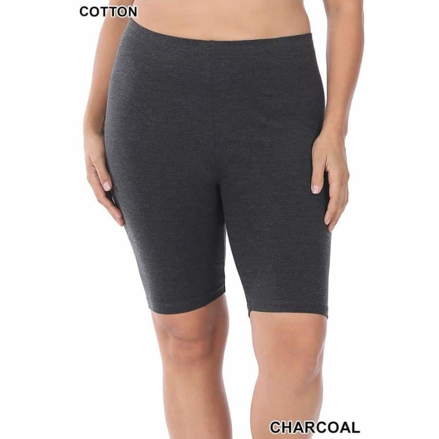 NEW Colours Coming mid-Jan! Premium Cotton Bike Shorts Charcoal / 1XL Leggings
