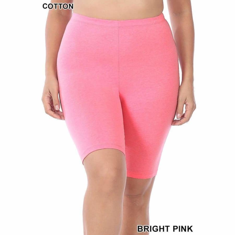 NEW Colours Coming mid-Jan! Premium Cotton Bike Shorts Bright Pink / 1XL Leggings