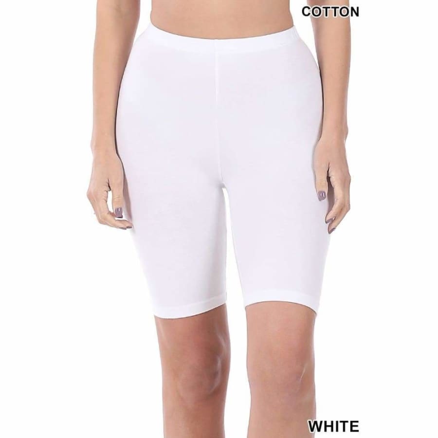 NEW Colours Coming mid-Jan! Premium Cotton Bike Shorts White / S Leggings