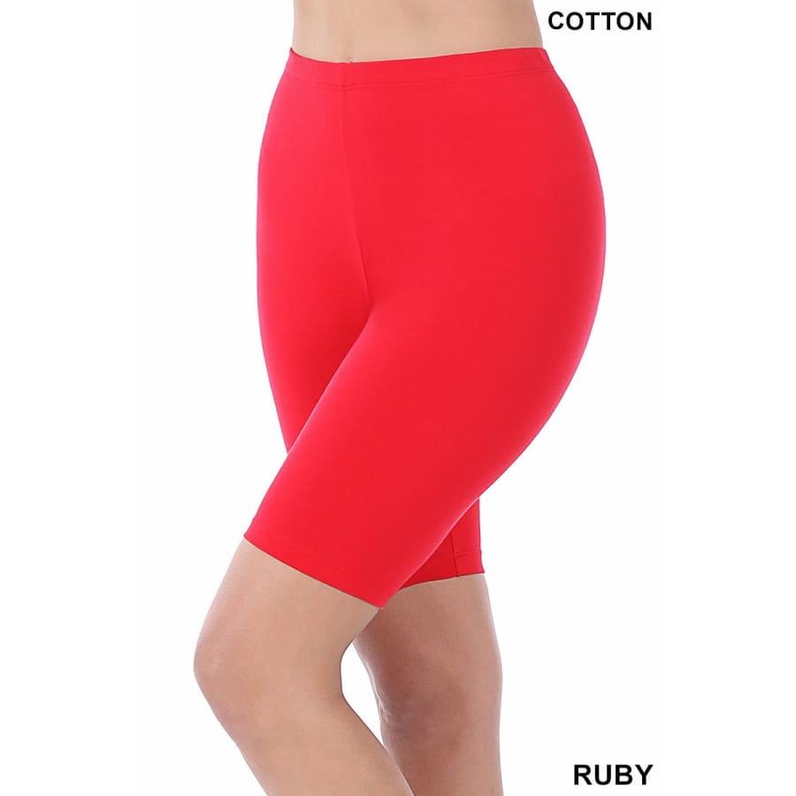 NEW Colours Coming mid-Jan! Premium Cotton Bike Shorts Ruby / S Leggings