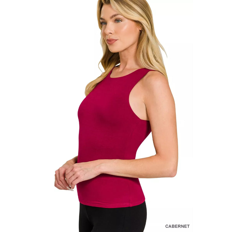 Premium Rayon Double Layered Round Neck Tank Top Apparel and Accessories