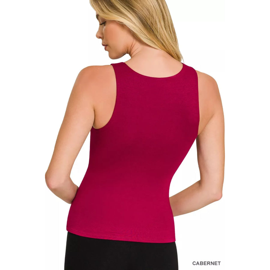 Premium Rayon Double Layered Round Neck Tank Top Apparel and Accessories