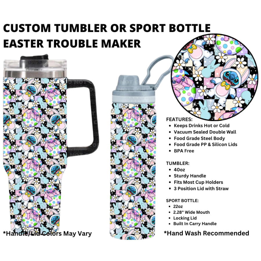 Preorder Custom 40oz Tumbler / 22oz Sport Bottle - Closes 1 Jan - ETA early Apr 2025 Tumbler