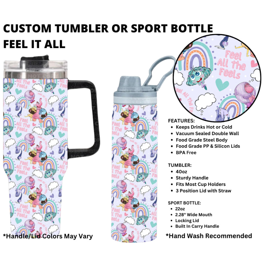 Preorder Custom 40oz Tumbler / 22oz Sport Bottle - Closes 1 Jan - ETA early Apr 2025 Tumbler