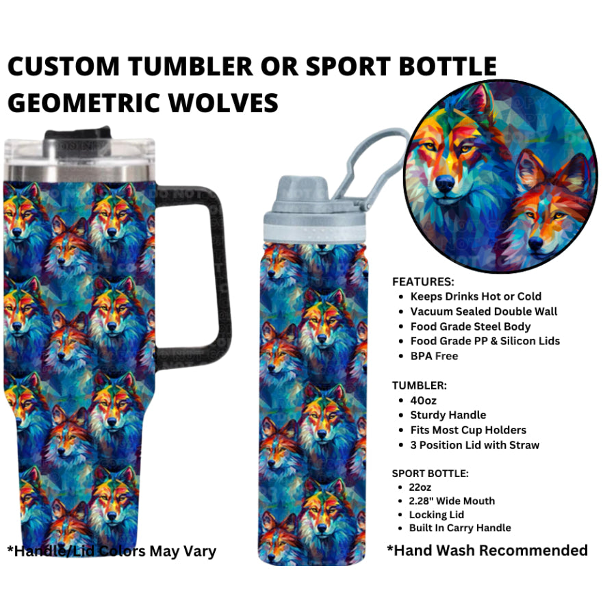 Preorder Custom 40oz Tumbler / 22oz Sport Bottle - Closes 1 Jan - ETA early Apr 2025 Tumbler