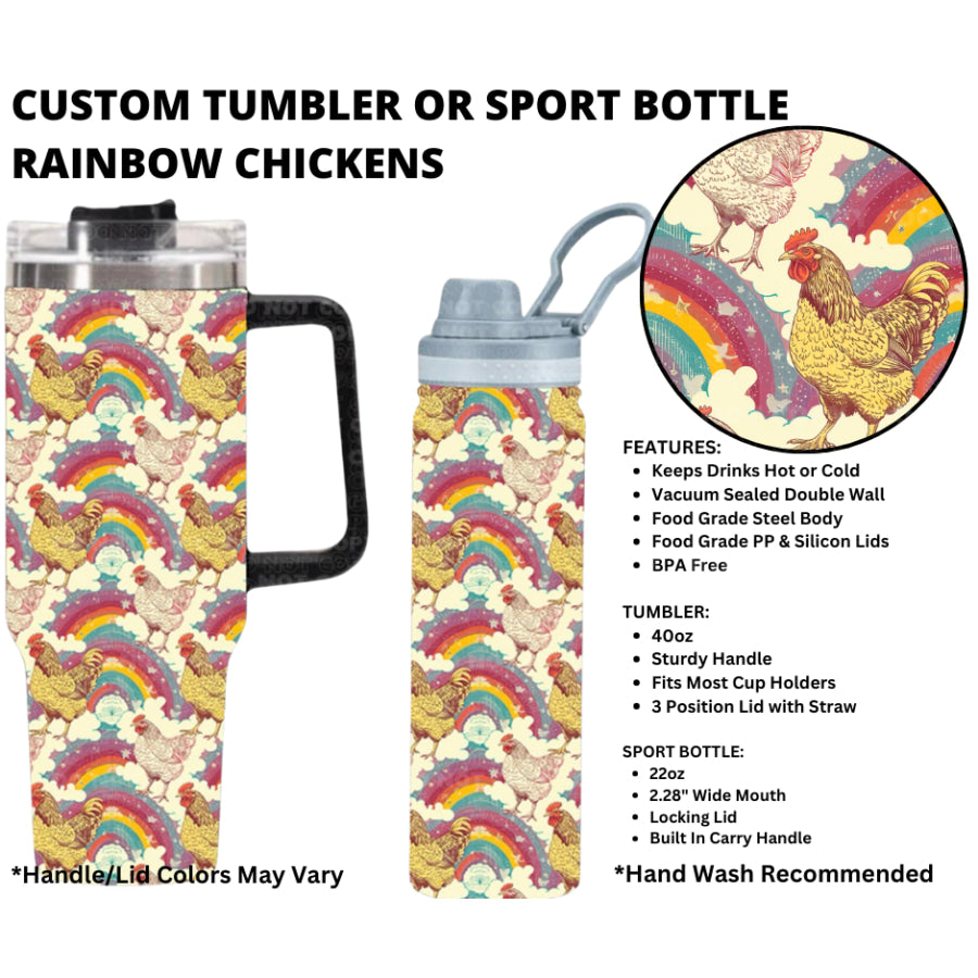 Preorder Custom 40oz Tumbler / 22oz Sport Bottle - Closes 1 Jan - ETA early Apr 2025 Tumbler