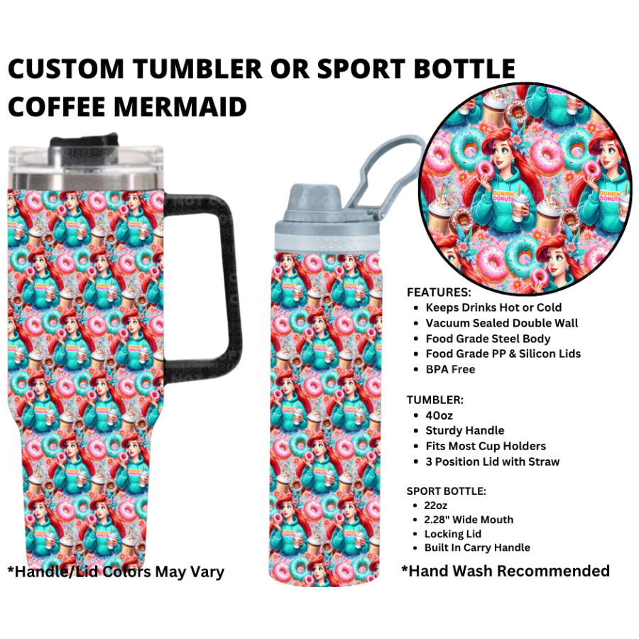 Preorder Custom 40oz Tumbler / 22oz Sport Bottle - Closes 1 Jan - ETA early Apr 2025 Tumbler