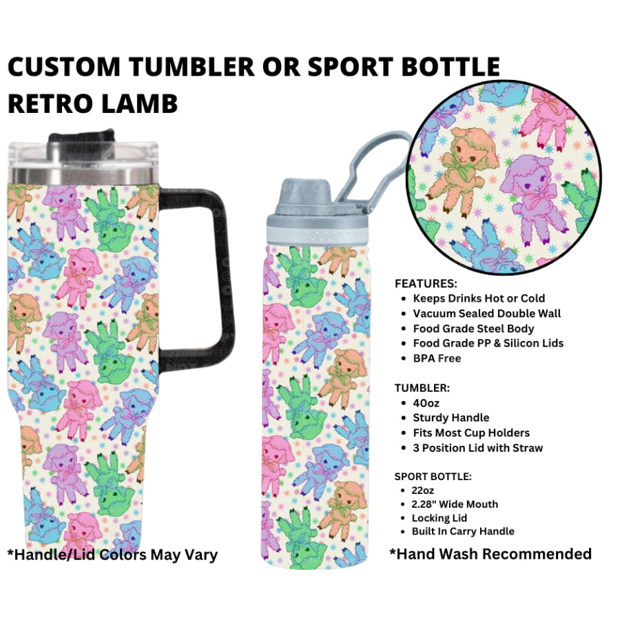 Preorder Custom 40oz Tumbler / 22oz Sport Bottle - Closes 1 Jan - ETA early Apr 2025 Tumbler