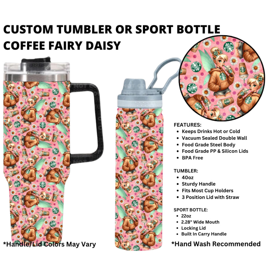 Preorder Custom 40oz Tumbler / 22oz Sport Bottle - Closes 1 Jan - ETA early Apr 2025 Tumbler