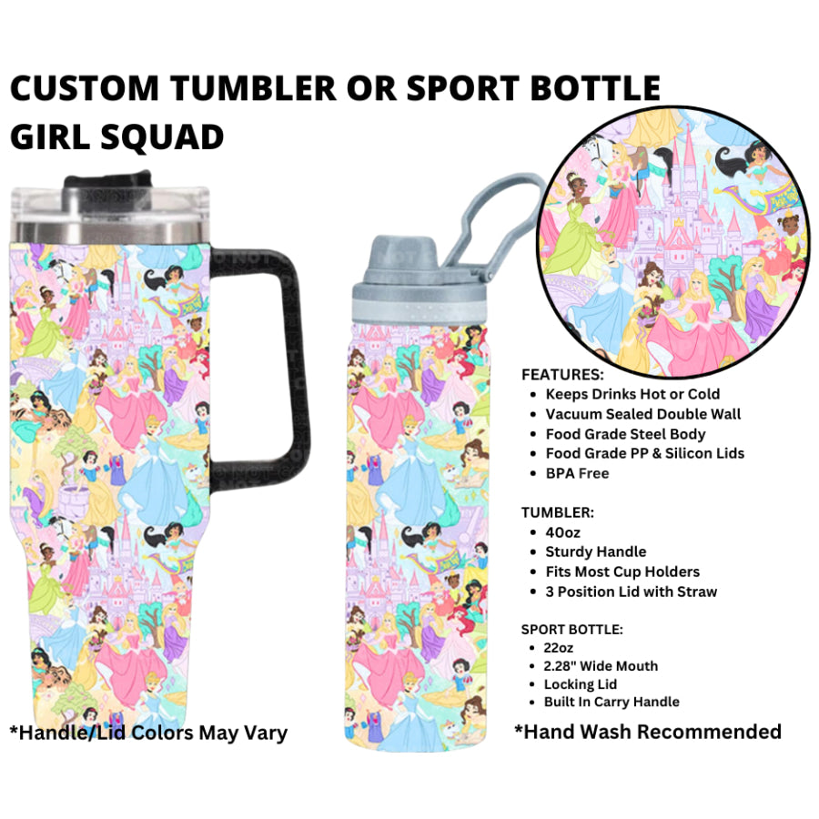 Preorder Custom 40oz Tumbler / 22oz Sport Bottle - Closes 1 Jan - ETA early Apr 2025 Tumbler