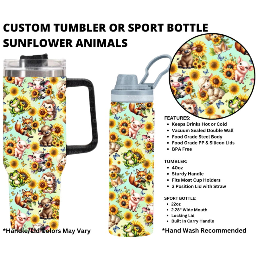 Preorder Custom 40oz Tumbler / 22oz Sport Bottle - Closes 1 Jan - ETA early Apr 2025 Tumbler