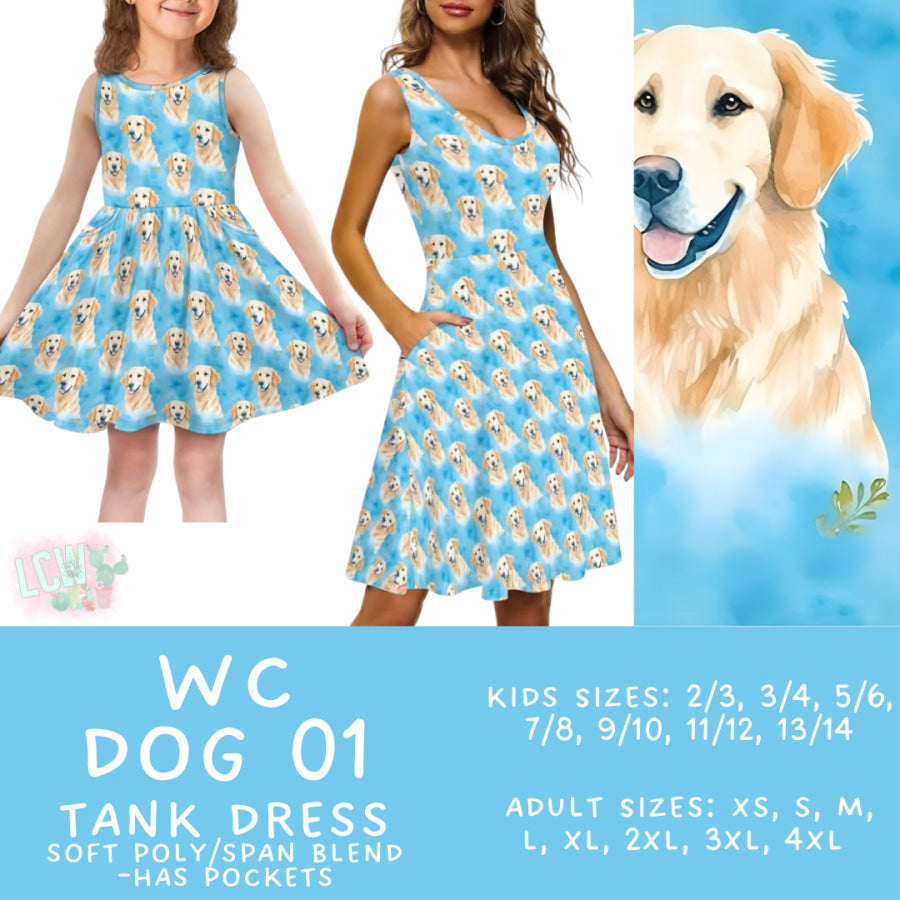Preorder Custom Adult / Kid Tank Dresses - WC Dog 01 - Closes 26 Jun - ETA early Oct 2025 Dresses