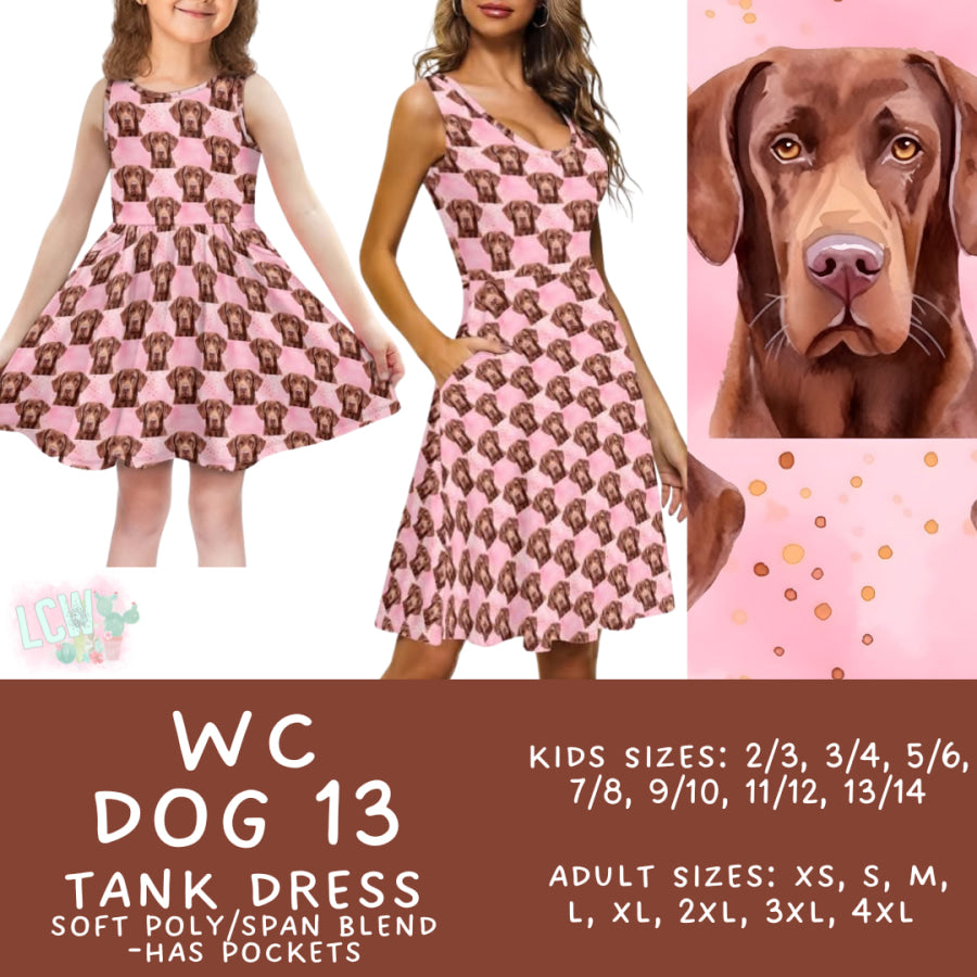 Preorder Custom Adult / Kid Tank Dresses - WC Dog 13 - Closes 26 Jun - ETA early Oct 2025 Dresses