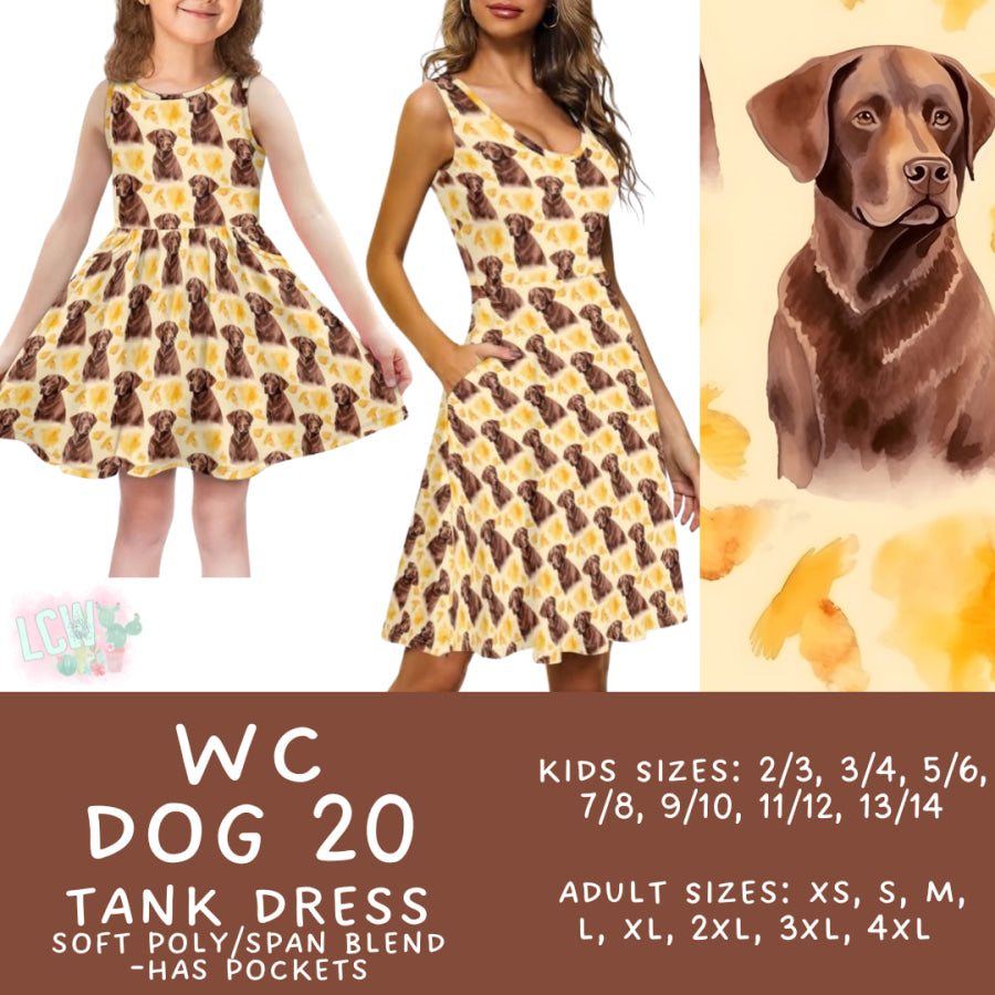 Preorder Custom Adult / Kid Tank Dresses - WC Dog 20 - Closes 26 Jun - ETA early Oct 2025 Dresses