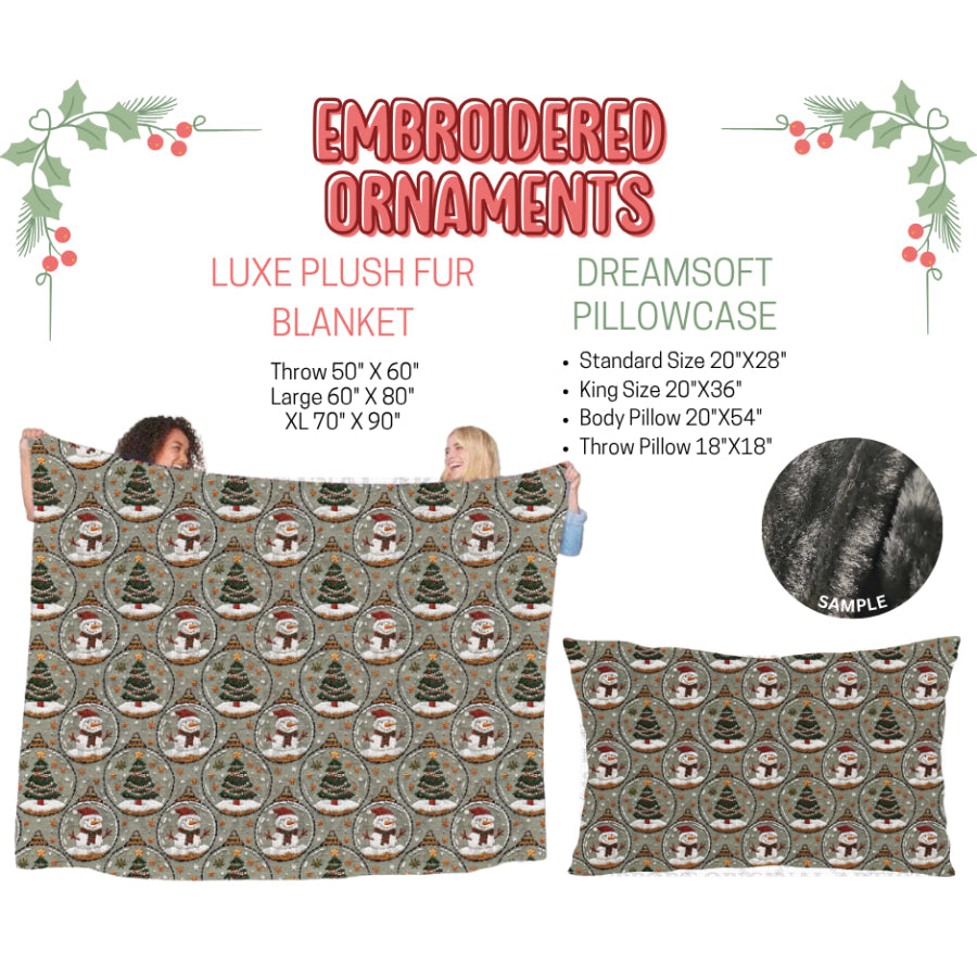 Preorder Custom Blankets / Pillowcases Embroidered Ornaments Closes 3 Sep ETA Early Jan 2025 Sheets & Pillowcases