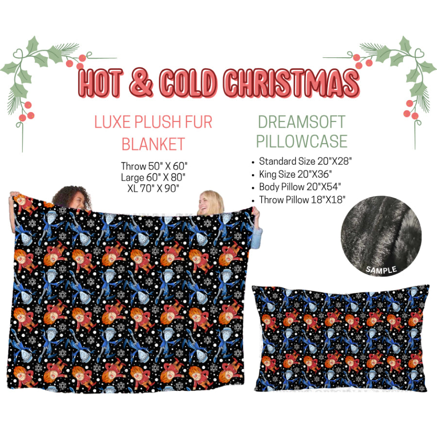 Preorder Custom Blankets / Pillowcases Hot and Cold Christmas Closes 3 Sep ETA Early Jan 2025 Sheets & Pillowcases