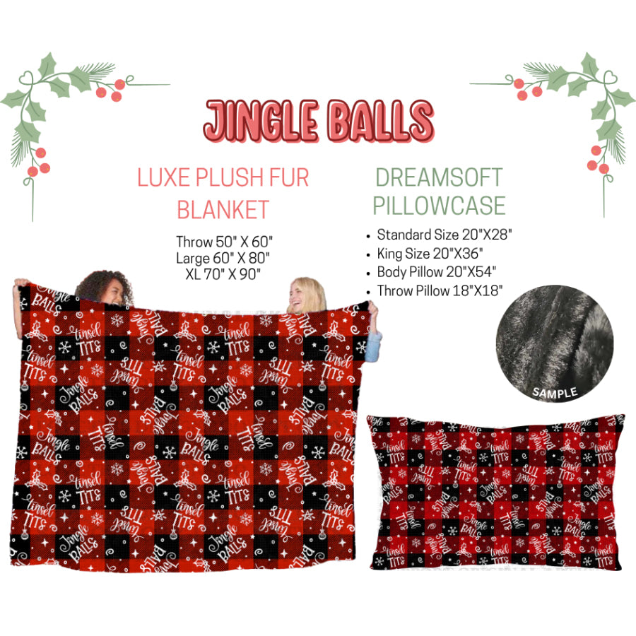 Preorder Custom Blankets / Pillowcases Jingle Balls Closes 3 Sep ETA Early Jan 2025 Sheets & Pillowcases