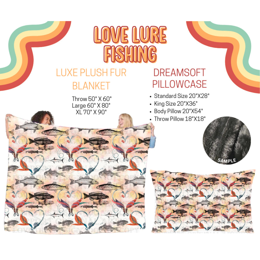 Preorder Custom Blankets / Pillowcases - Love Lure Fishing - Closes 5 Jun - ETA late Sep 2025 Sheets & Pillowcases