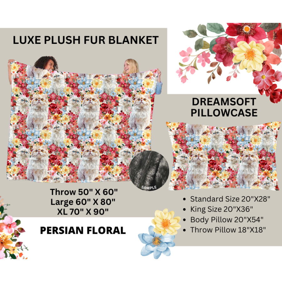 Preorder Custom Blankets / Pillowcases - Persian Floral - Closes 24 Feb - ETA early Jun 2025 Sheets &amp; Pillowcases