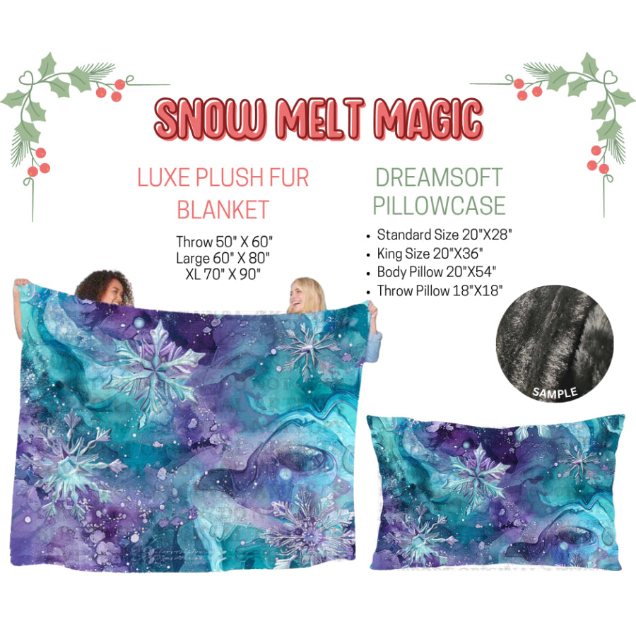 Preorder Custom Blankets / Pillowcases Snow Melt Magic Closes 3 Sep ETA Early Jan 2025 Sheets & Pillowcases