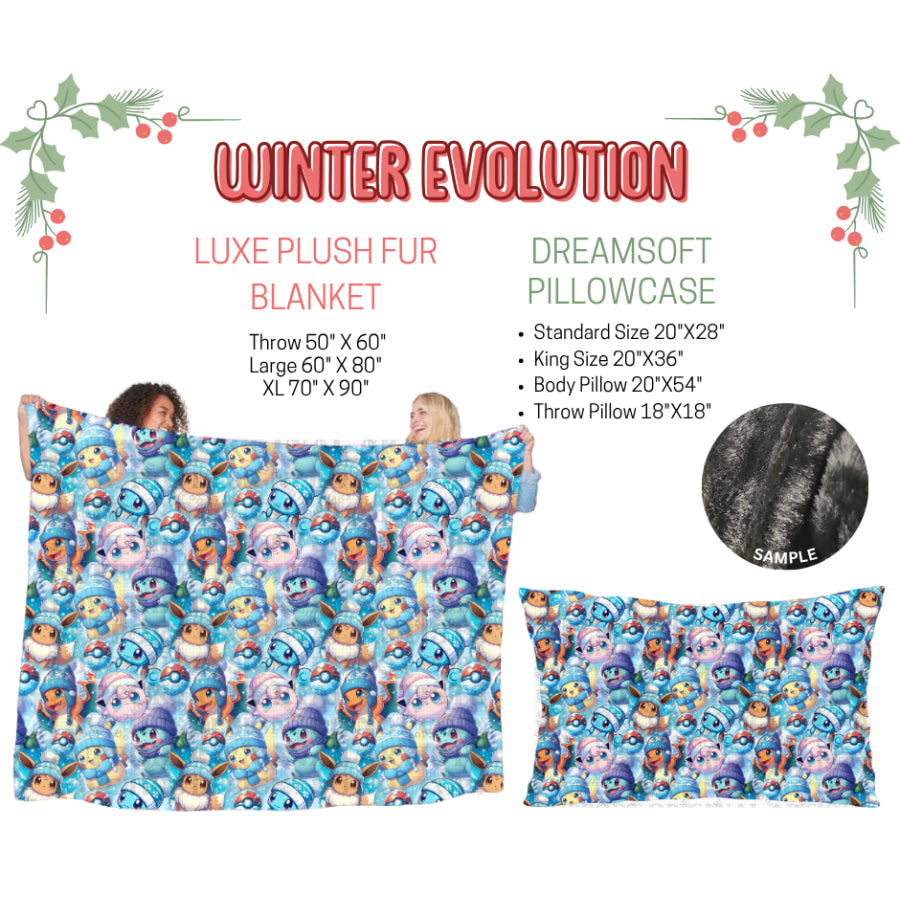 Preorder Custom Blankets / Pillowcases Winter Evolution Closes 3 Sep ETA Early Jan 2025 Sheets & Pillowcases