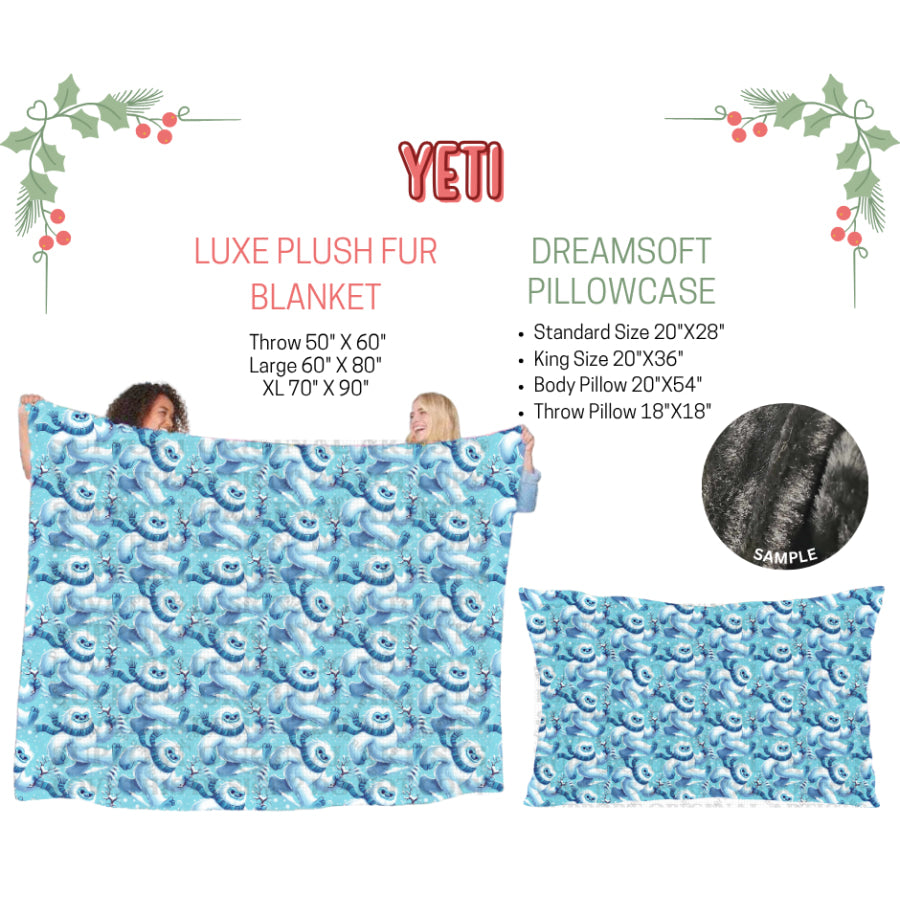 Preorder Custom Blankets / Pillowcases Yeti Closes 3 Sep ETA Early Jan 2025 Sheets & Pillowcases