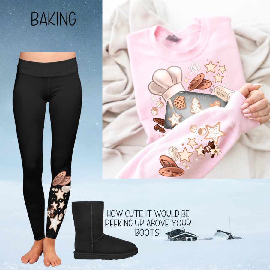 PREORDER Custom Boot Peeking Leggings - Baking - Closes 12 Oct - ETA late Dec 2024 Leggings