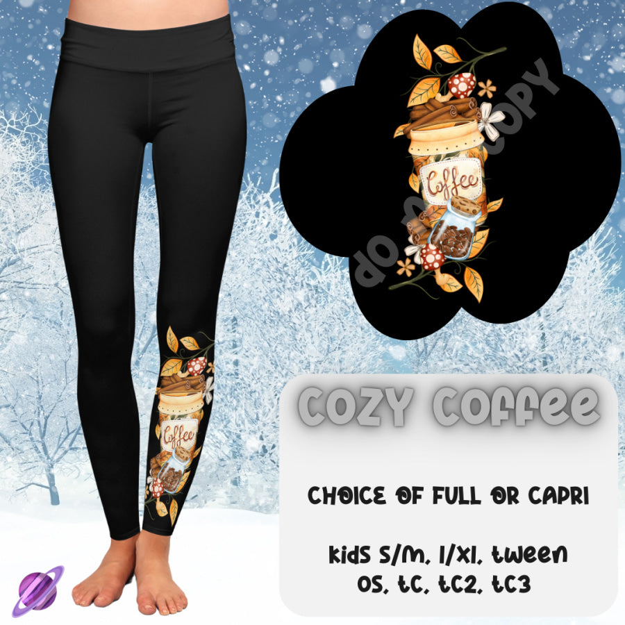 PREORDER Custom Boot Peeking Leggings - Cozy Coffee - Closes 12 Oct - ETA late Dec 2024 Leggings