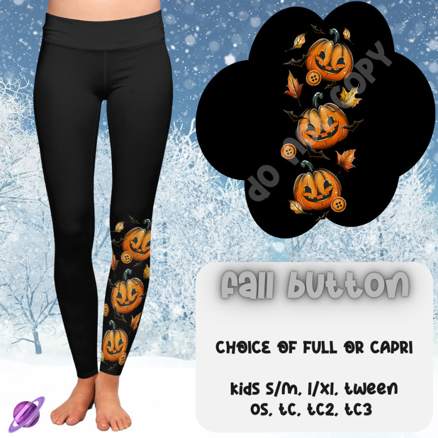 PREORDER Custom Boot Peeking Leggings - Fall Button - Closes 12 Oct - ETA late Dec 2024 Leggings