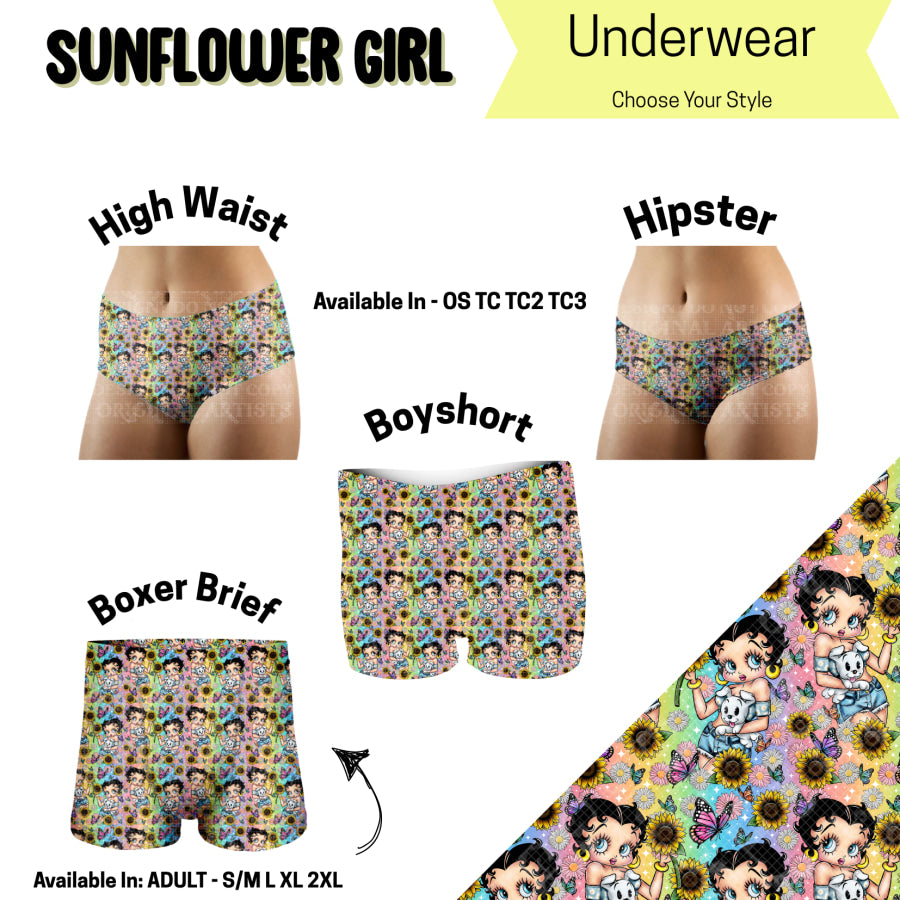 Preorder Custom BOY SHORT Panties - Size TC3 - Closes 14 May - ETA early Sep 2025 Underwear