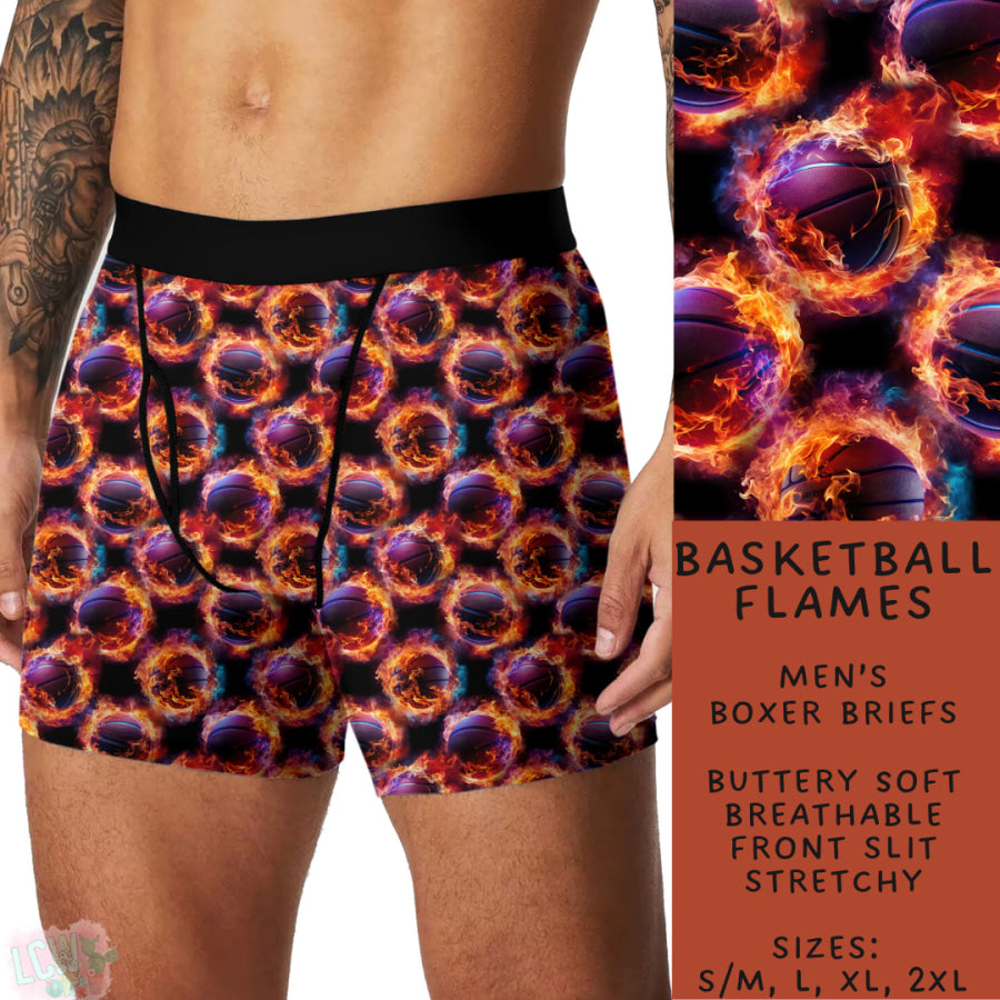 Preorder Custom Buttery Soft Underwear - Basketball Flames - Closes 27 Nov - ETA late Feb 2025 Underwear