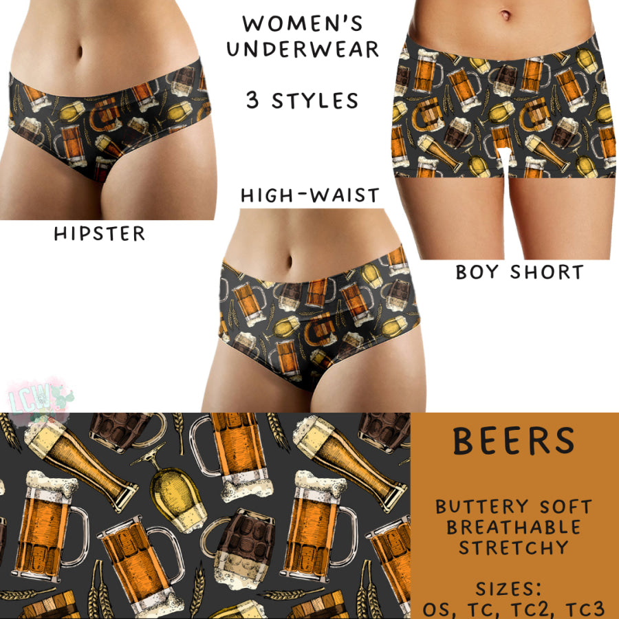 Preorder Custom Buttery Soft Underwear - Beers - Closes 27 Nov - ETA late Feb 2025 Underwear