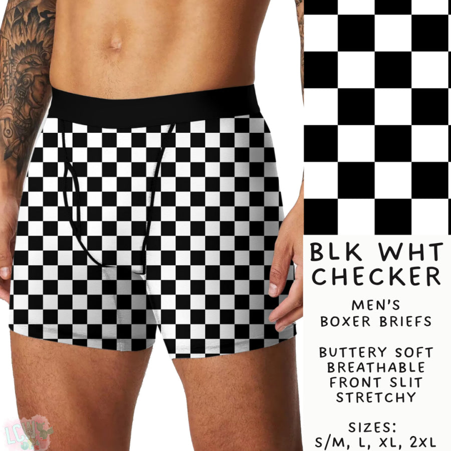 Preorder Custom Buttery Soft Underwear - Black White Checker - Closes 27 Nov - ETA late Feb 2025 Underwear