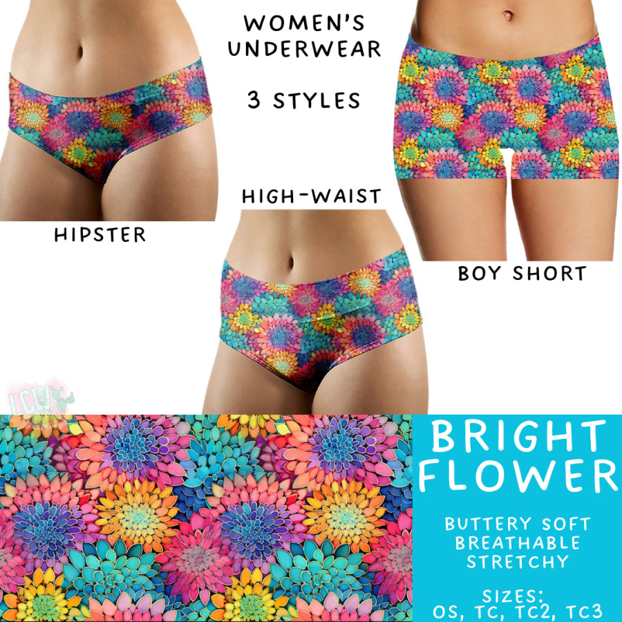 Preorder Custom Buttery Soft Underwear - Bright Flower - Closes 14 Feb - ETA late Apr 2025 Underwear