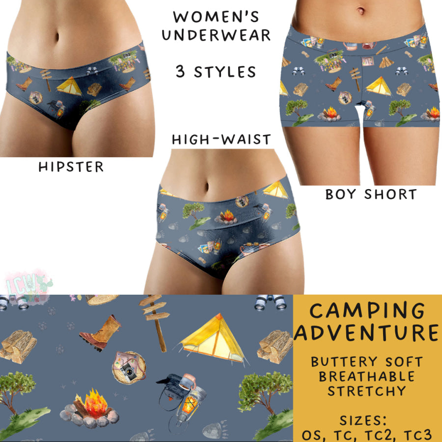 Preorder Custom Buttery Soft Underwear - Camping Adventure - Closes 27 Nov - ETA late Feb 2025 Underwear