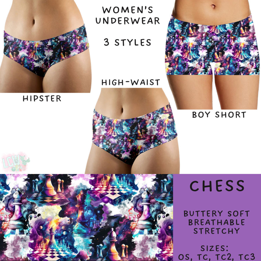 Preorder Custom Buttery Soft Underwear - Chess - Closes 27 Nov - ETA late Feb 2025 Underwear