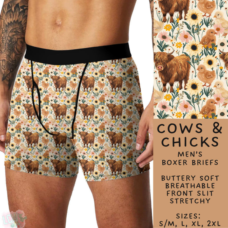 Preorder Custom Buttery Soft Underwear - Cows and Chicks - Closes 27 Nov - ETA late Feb 2025 Underwear