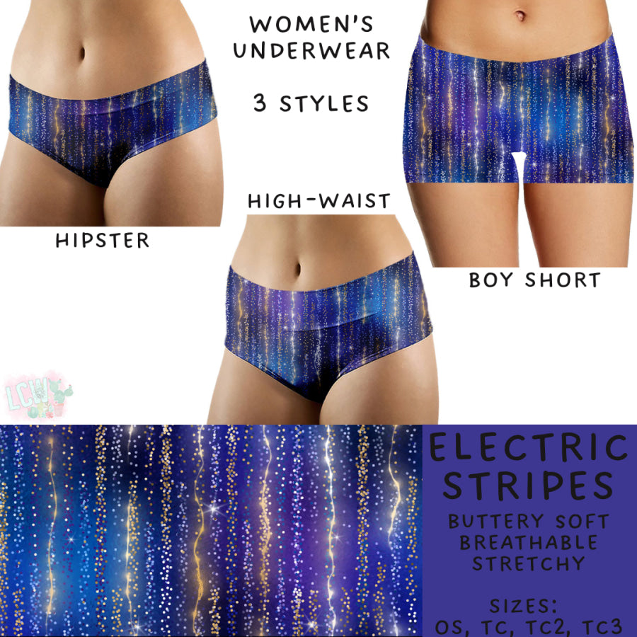 Preorder Custom Buttery Soft Underwear - Electric Stripes - Closes 27 Nov - ETA late Feb 2025 Underwear