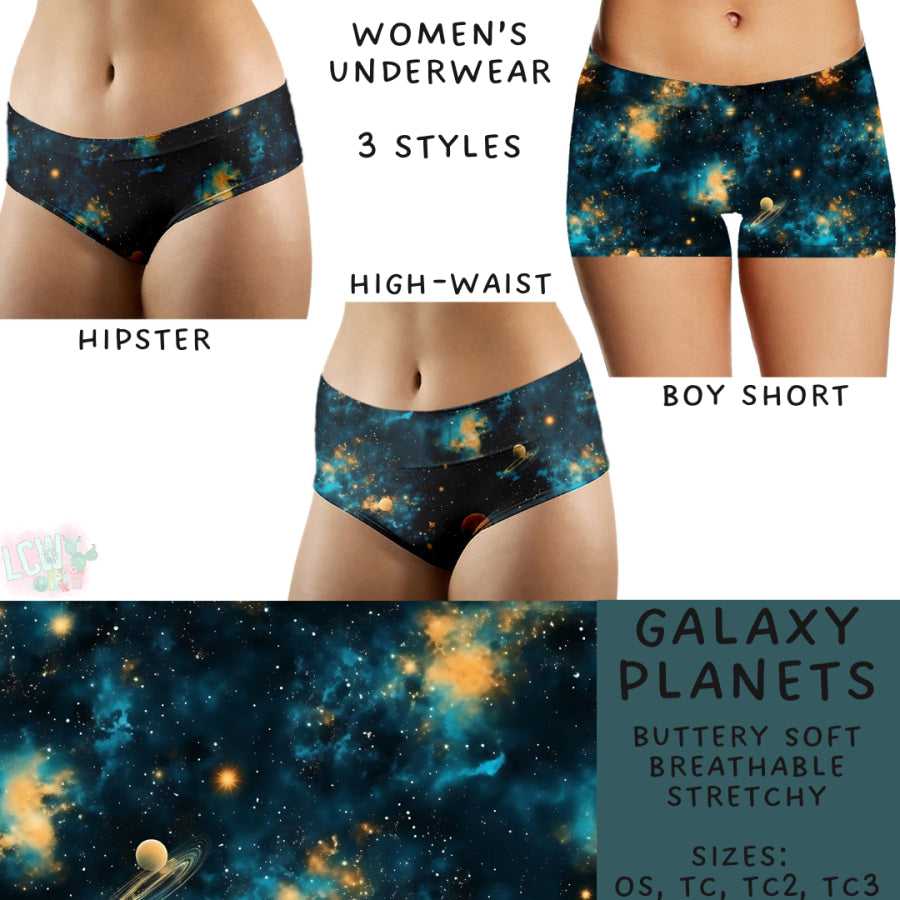 Preorder Custom Buttery Soft Underwear - Galaxy Planets - Closes 27 Nov - ETA late Feb 2025 Underwear