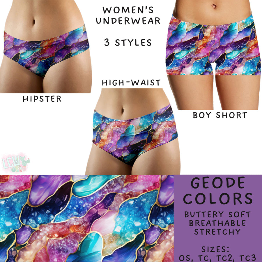 Preorder Custom Buttery Soft Underwear - Geode Colours - Closes 27 Nov - ETA late Feb 2025 Underwear