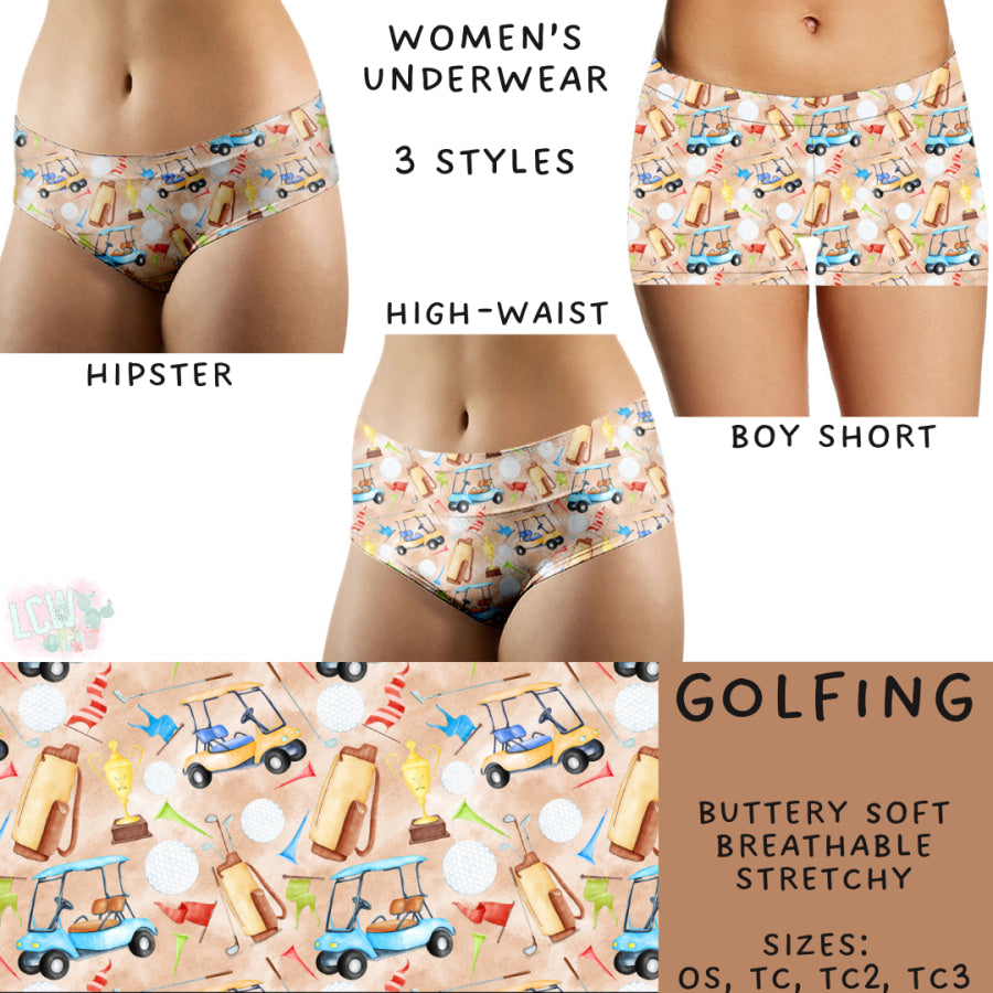 Preorder Custom Buttery Soft Underwear - Golfing - Closes 27 Nov - ETA late Feb 2025 Underwear