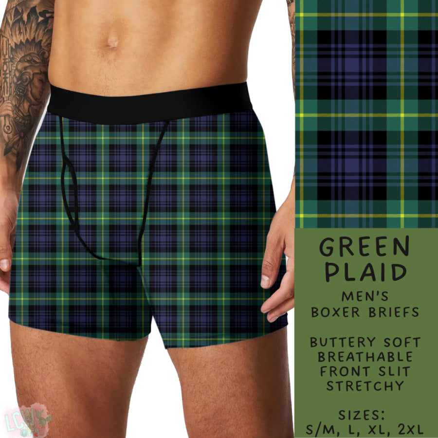 Preorder Custom Buttery Soft Underwear - Green Plaid - Closes 27 Nov - ETA late Feb 2025 Underwear