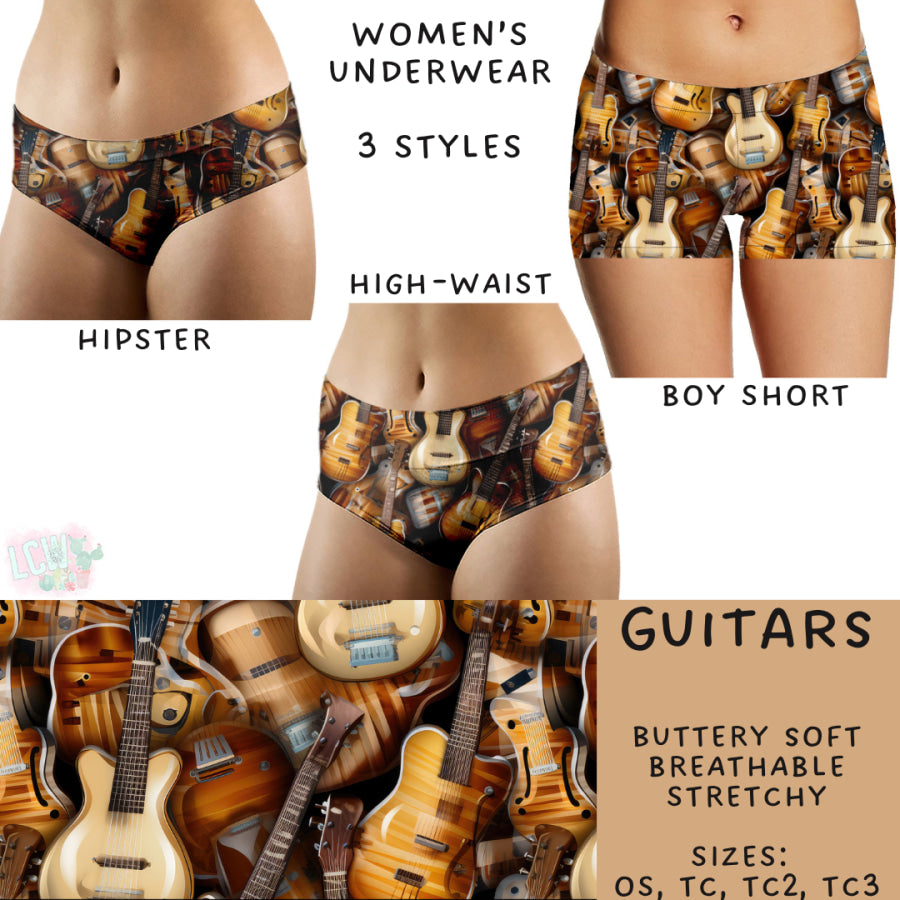 Preorder Custom Buttery Soft Underwear - Guitars - Closes 27 Nov - ETA late Feb 2025 Underwear