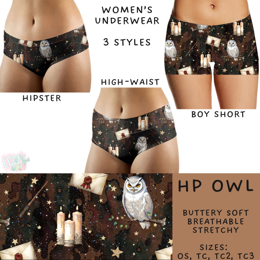 Preorder Custom Buttery Soft Underwear - HP Owl - Closes 27 Nov - ETA late Feb 2025 Underwear