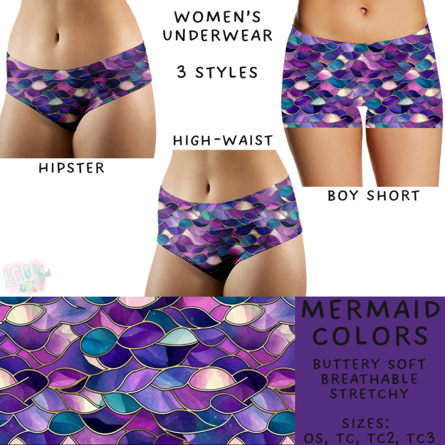 Preorder Custom Buttery Soft Underwear - Mermaid Colours - Closes 27 Nov - ETA late Feb 2025 Underwear