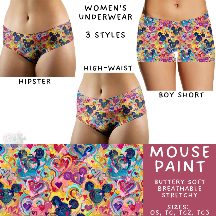 Preorder Custom Buttery Soft Underwear - Mouse Paint - Closes 14 Feb - ETA late Apr 2025 Underwear