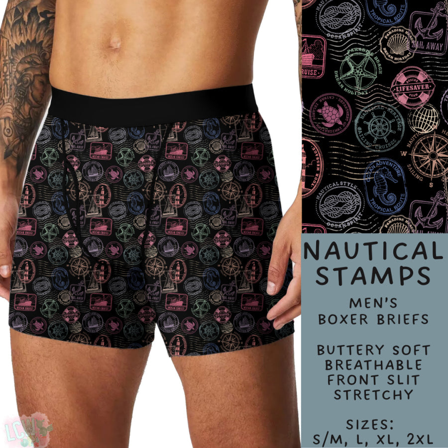 Preorder Custom Buttery Soft Underwear - Nautical Stamps - Closes 27 Nov - ETA late Feb 2025 Underwear