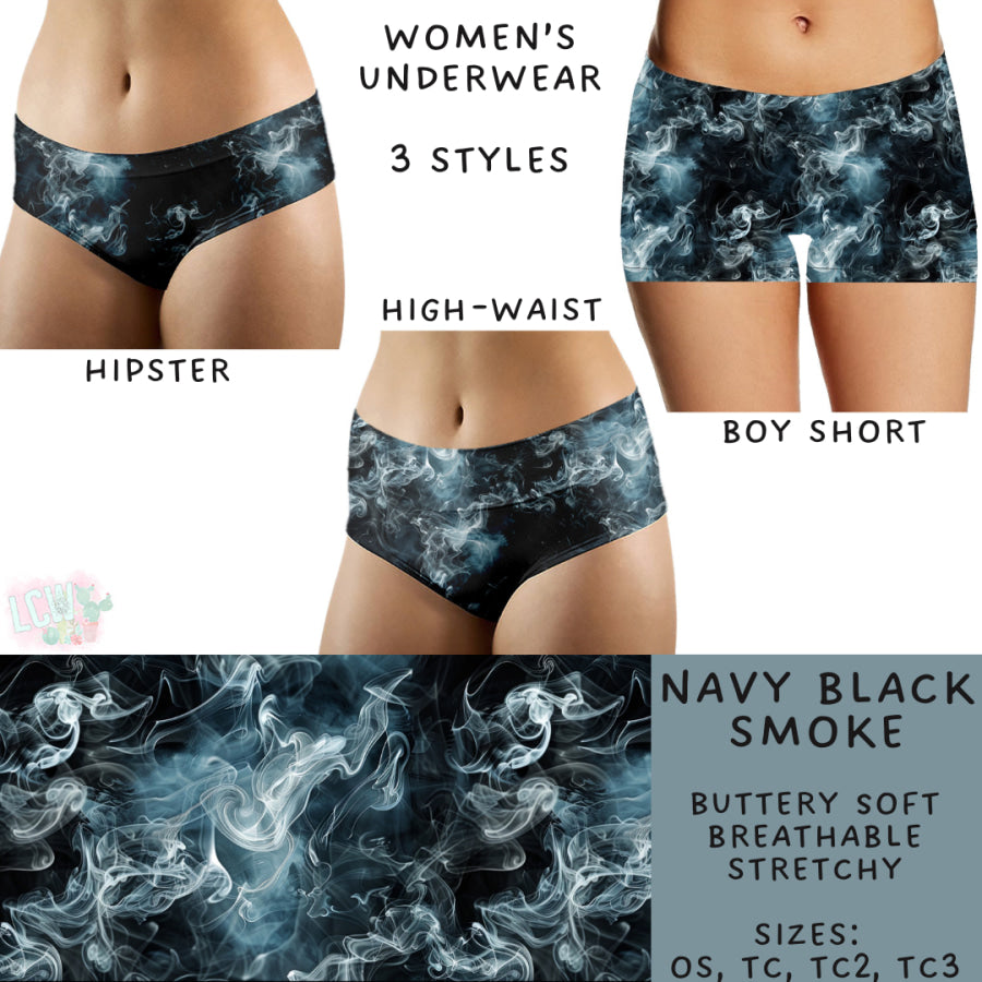 Preorder Custom Buttery Soft Underwear - Navy Black Smoke - Closes 27 Nov - ETA late Feb 2025 Underwear