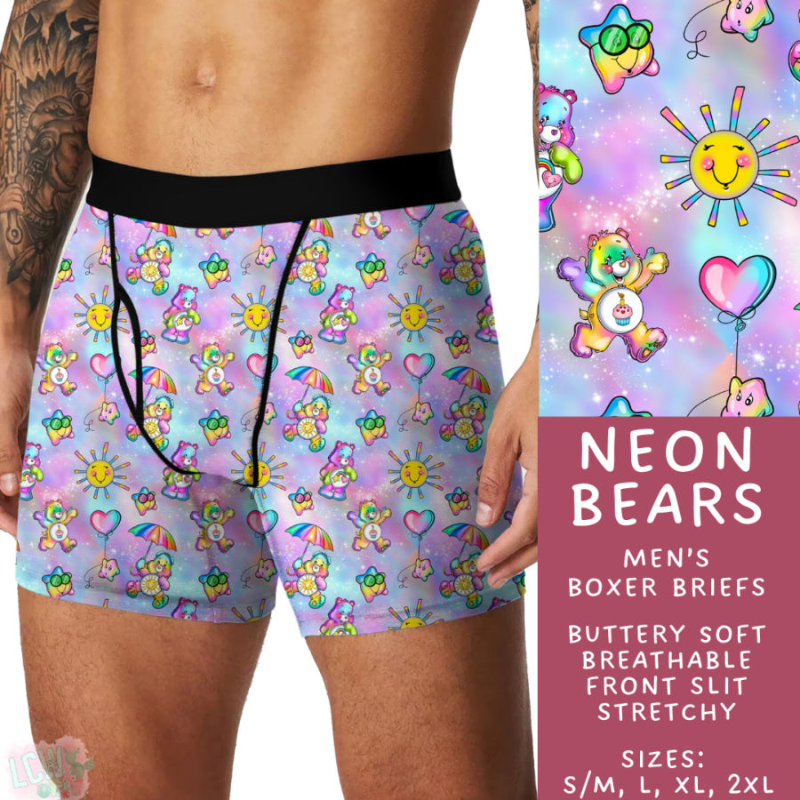 Preorder Custom Buttery Soft Underwear - Neon Bears - Closes 14 Feb - ETA late Apr 2025 Underwear