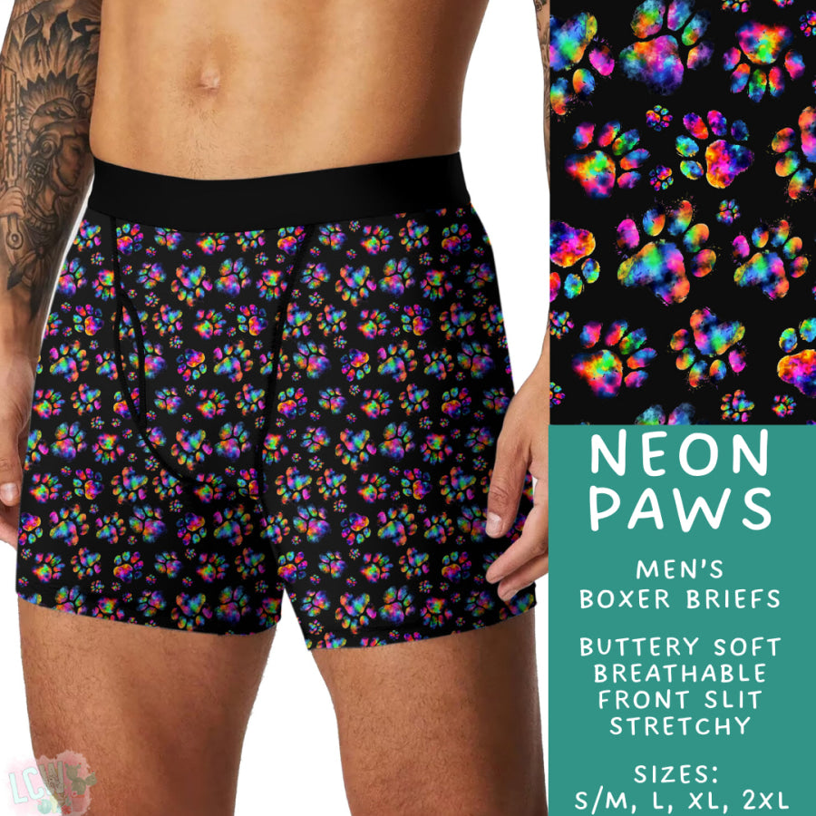 Preorder Custom Buttery Soft Underwear - Neon Paws - Closes 14 Feb - ETA late Apr 2025 Underwear